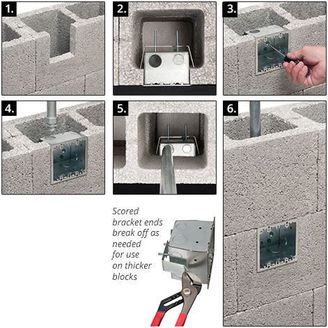 best electrical box for block wall|electrical boxes for block walls.